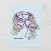 Trad Klettergurt und Ausrüstung Postkarte (Vorderseite)