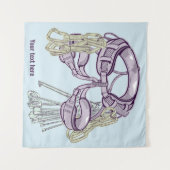 Trad Klettergurt und Ausrüstung Wandteppich (Vorderseite (Horizontal))