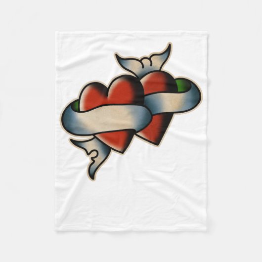 Trad Tattoo 003 Aufkleber Fleecedecke (Vorderseite)