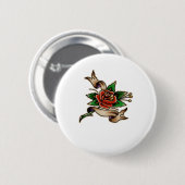 Trad Tattoo 005 Aufkleber  Button (Vorne & Hinten)