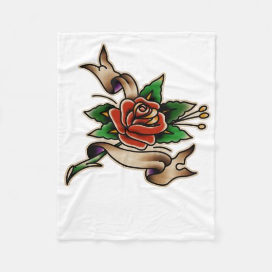 Trad Tattoo 005 Aufkleber Fleecedecke (Vorderseite)