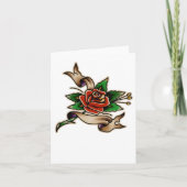 Trad Tattoo 005 Aufkleber Karte (Vorderseite)