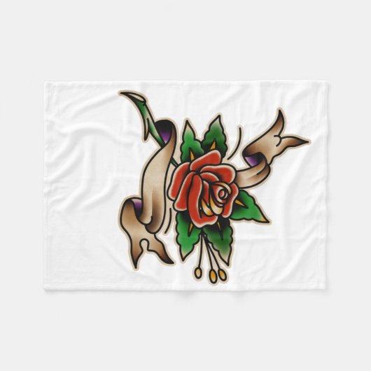 Trad Tattoo 005 Sticker  Fleecedecke (Vorderseite (Horizontal))