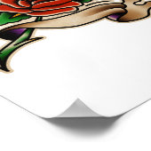 Trad Tattoo 005 Sticker  Poster (Ecke)