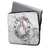 Trade Design | Bärisches Muster Marmor | Pips Laptopschutzhülle (Vorderseite Links)