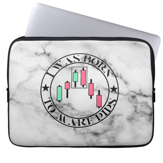 Trade Design | Bärisches Muster Marmor | Pips Laptopschutzhülle (Vorderseite)