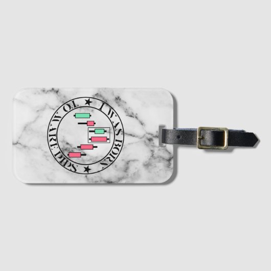 Trade Design | Bearish pattern Marble | Pips Gepäckanhänger (Vorderseite (Horizontal))