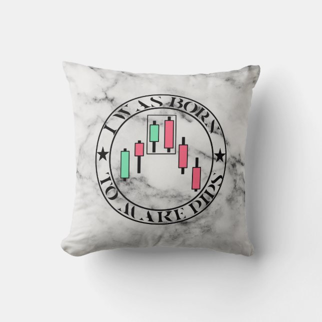 Trade Design | Bearish pattern Marble | Pips Kissen (Vorderseite)