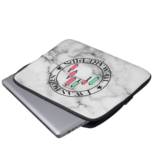 Trade Design | Bearish pattern Marble | Pips Laptopschutzhülle (Vorne Knopf)