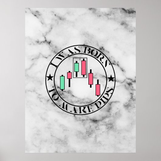 Trade Design | Bearish pattern Marble | Pips Poster (Vorne)