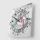 Trade Design | Bearish pattern Marble | Pips Quadratische Wanduhr (Winkel)