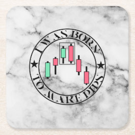 Trade Design | Bearish pattern Marble | Pips Rechteckiger Pappuntersetzer