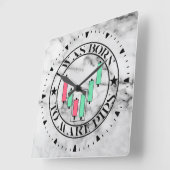 Trade Design | Bullish pattern | Marble Quadratische Wanduhr (Winkel)