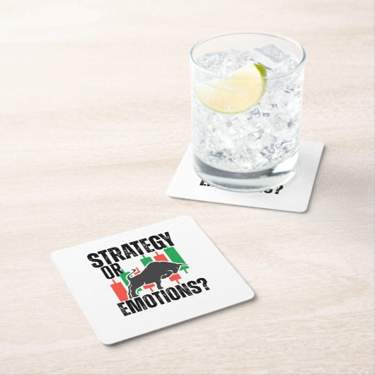 Trade Motivation | Bull market | Strategy  Rechteckiger Pappuntersetzer (Vor Ort)