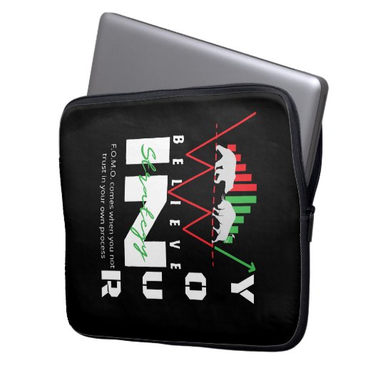 Trade Motivation | Bullish | Pattern Laptopschutzhülle (Vorderseite Links)