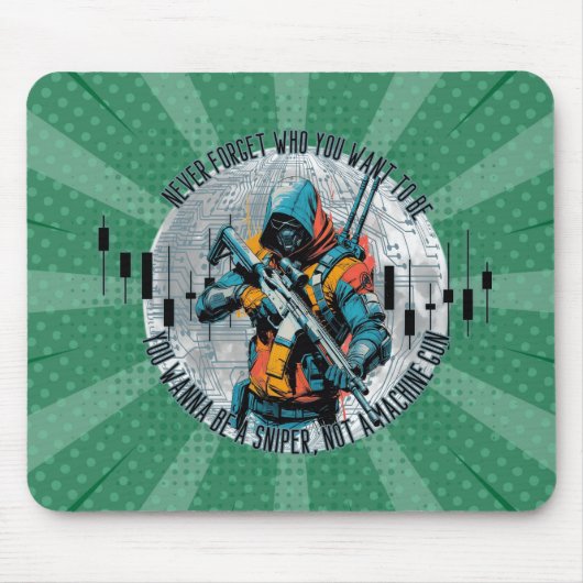 Trade Motivation | Cyberpunk Sniper | Fantasy  Mousepad (Vorne)