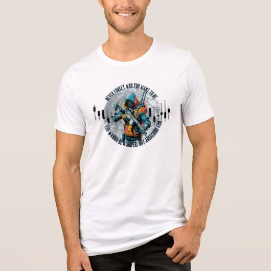 Trade Motivation | Cyberpunk Sniper | Fantasy  Tri-Blend Shirt (Vorderseite)
