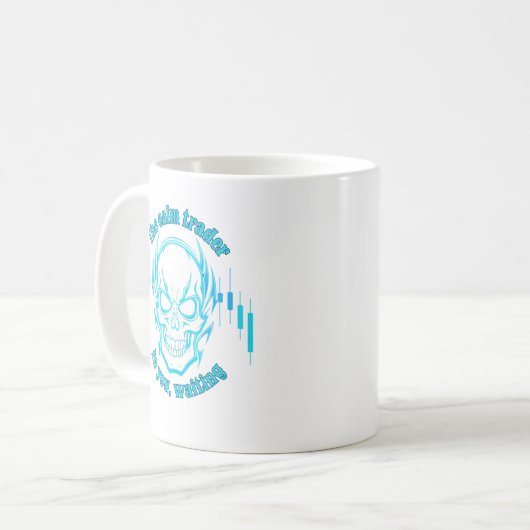 Trade Motivation | Skull | Calm Trader Kaffeetasse (Vorderseite Links)