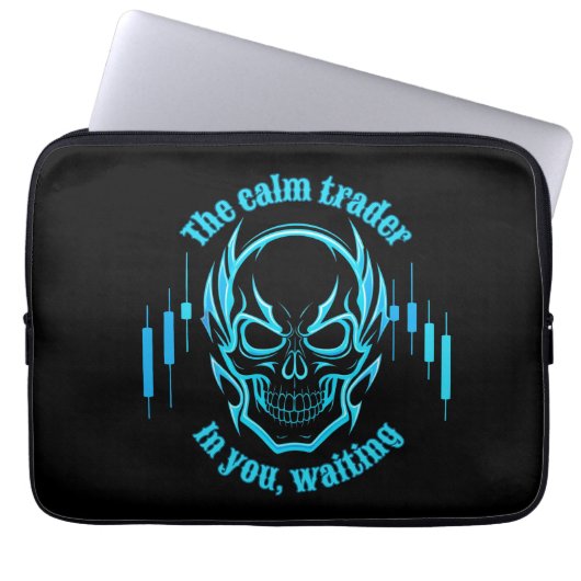 Trade Motivation | Skull | Calm Trader Laptopschutzhülle (Vorderseite)