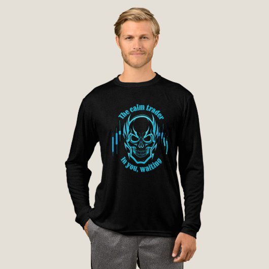 Trade Motivation | Skull | Calm Trader Tri-Blend Shirt (Volle Vorderseite)