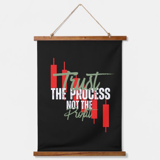 Trade Motivation | Trust | Self discipline Wandteppich Mit Holzrahmen (Vorderseite)