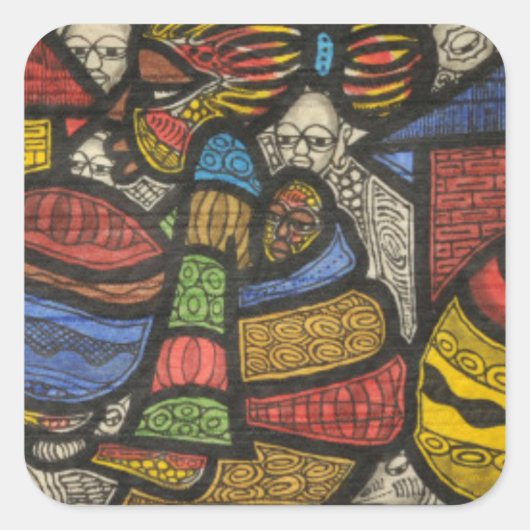 Trade Quadratischer Aufkleber (Vorderseite)