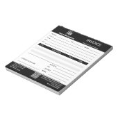 Trade Service Professional Black Invoice Pad Notizblock (Rotiert)