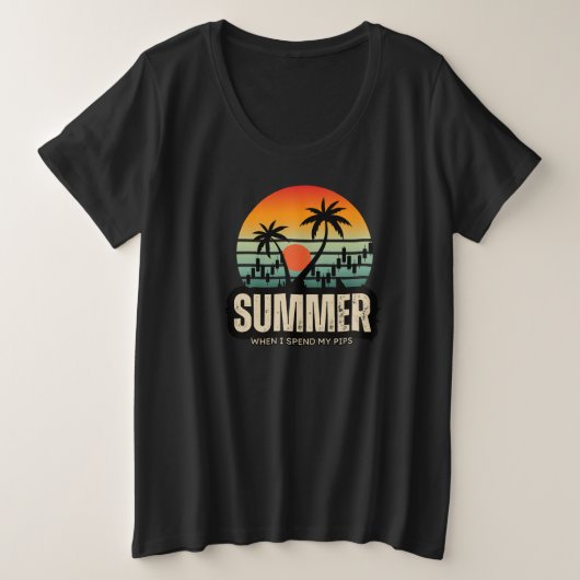 Trader design | Summer | Funny Große Größe T-Shirt (Design vorne)