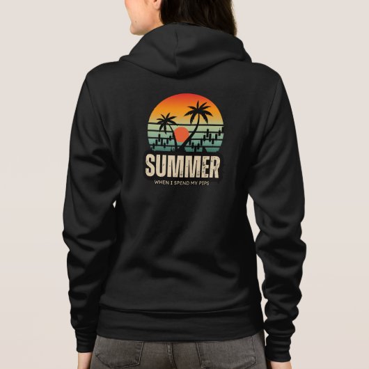 Trader design | Summer | Funny Hoodie (Rückseite)