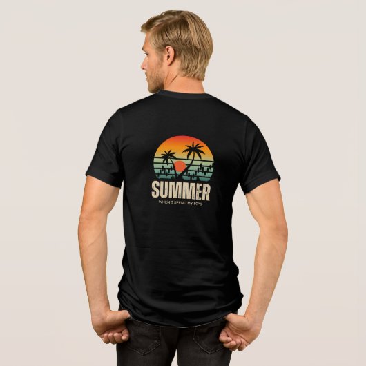 Trader design | Summer | Funny Tri-Blend Shirt (Rückseite voll)