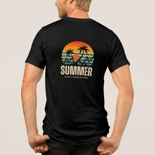 Trader design | Summer | Funny Tri-Blend Shirt (Rückseite)