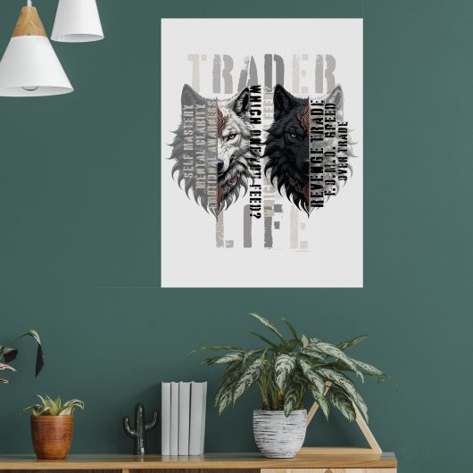 Trader-Leben | Wolf | Beide Seiten Poster (Wohnzimmer 1)