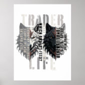 Trader-Leben | Wolf | Beide Seiten Poster (Vorne)