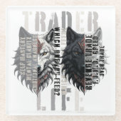 Trader life | Wolf | Both sides Glasuntersetzer (Vorderseite)