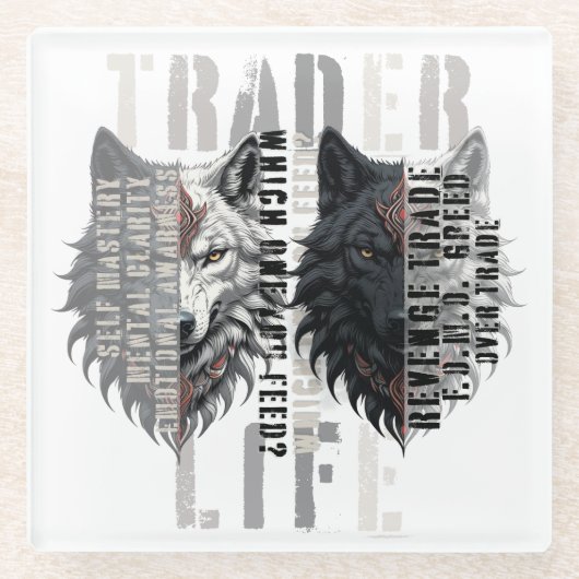 Trader life | Wolf | Both sides Glasuntersetzer (Vorderseite)