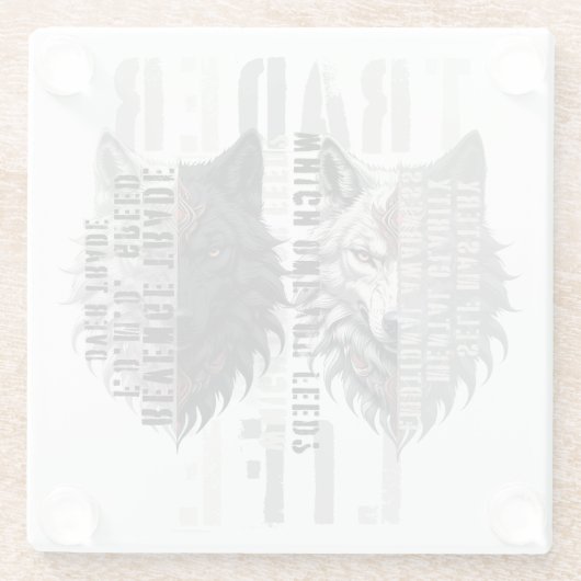 Trader life | Wolf | Both sides Glasuntersetzer (Rückseite)