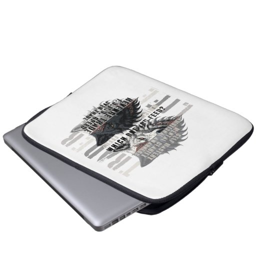 Trader life | Wolf | Both sides Laptopschutzhülle (Vorne Knopf)