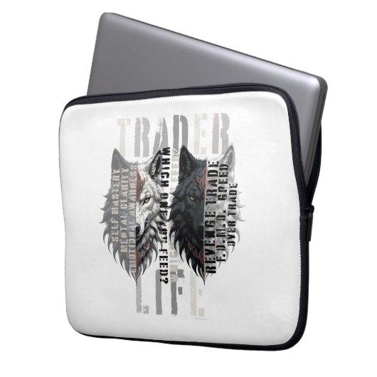 Trader life | Wolf | Both sides Laptopschutzhülle (Vorderseite Links)