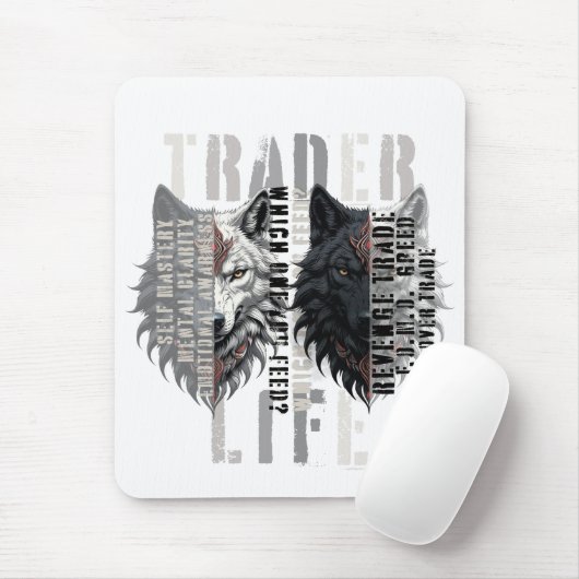Trader life | Wolf | Both sides Mousepad (Mit Mouse)