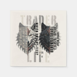 Trader life | Wolf | Both sides Serviette