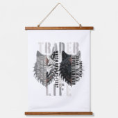 Trader life | Wolf | Both sides Wandteppich Mit Holzrahmen (Vorderseite)