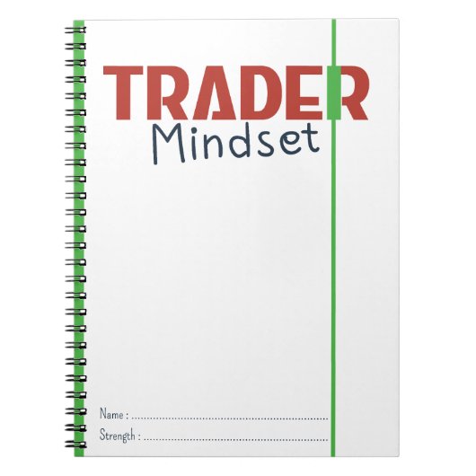 Trader-Mentalität – Disziplinorientiertes Trading Notizblock (Vorderseite)