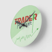 Trader Mentalität – Disziplinorientiertes Trading Runde Wanduhr (Winkel)