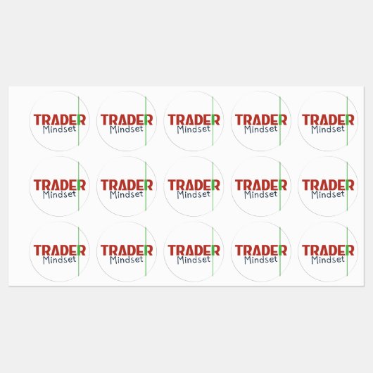 Trader Mindset – Discipline Focus & Trading Psycho Etiketten (Blatt)