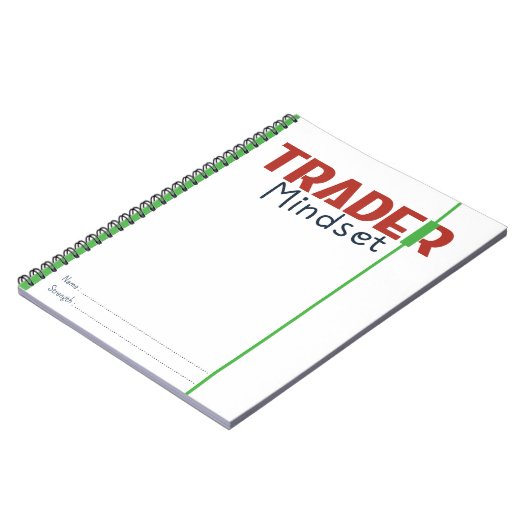 Trader Mindset – Discipline, Focus, Trading Psycho Notizblock (Linke Seite)