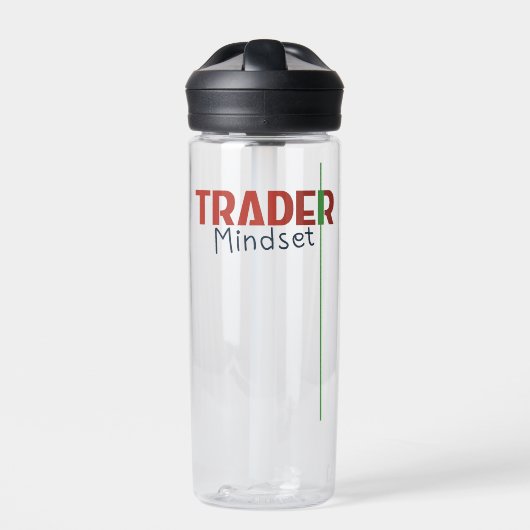 Trader Mindset – Discipline, Focus Trading Psycho Trinkflasche (Vorderseite)
