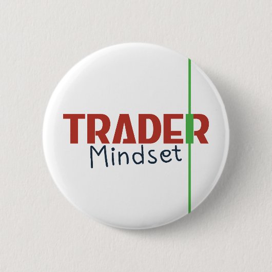 Trader Mindset – Discipline Focused Trading Button (Vorderseite)