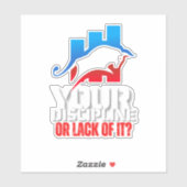 Trader motivation | Bull | Discipline Aufkleber (Blatt)