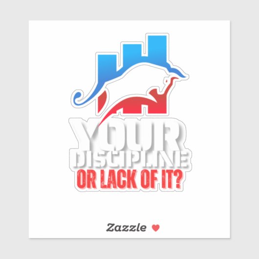 Trader motivation | Bull | Discipline Aufkleber (Blatt)