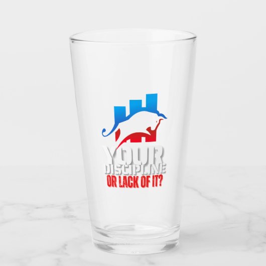 Trader motivation | Bull | Discipline Glas (Vorderseite)